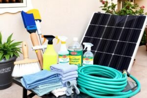 DIY solar panel cleaning supplies and tools for Beverly Hills homeowners