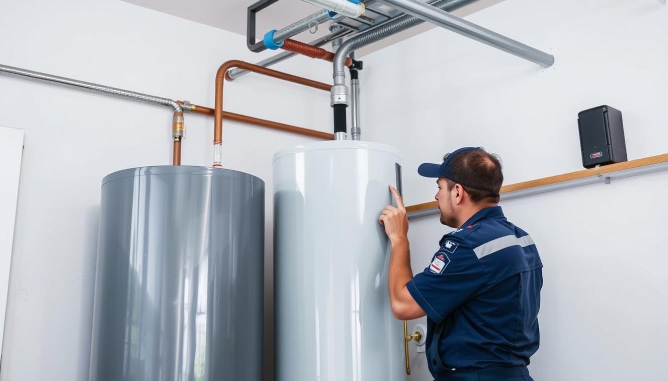 Modern water heater installation in a Santa Ana home