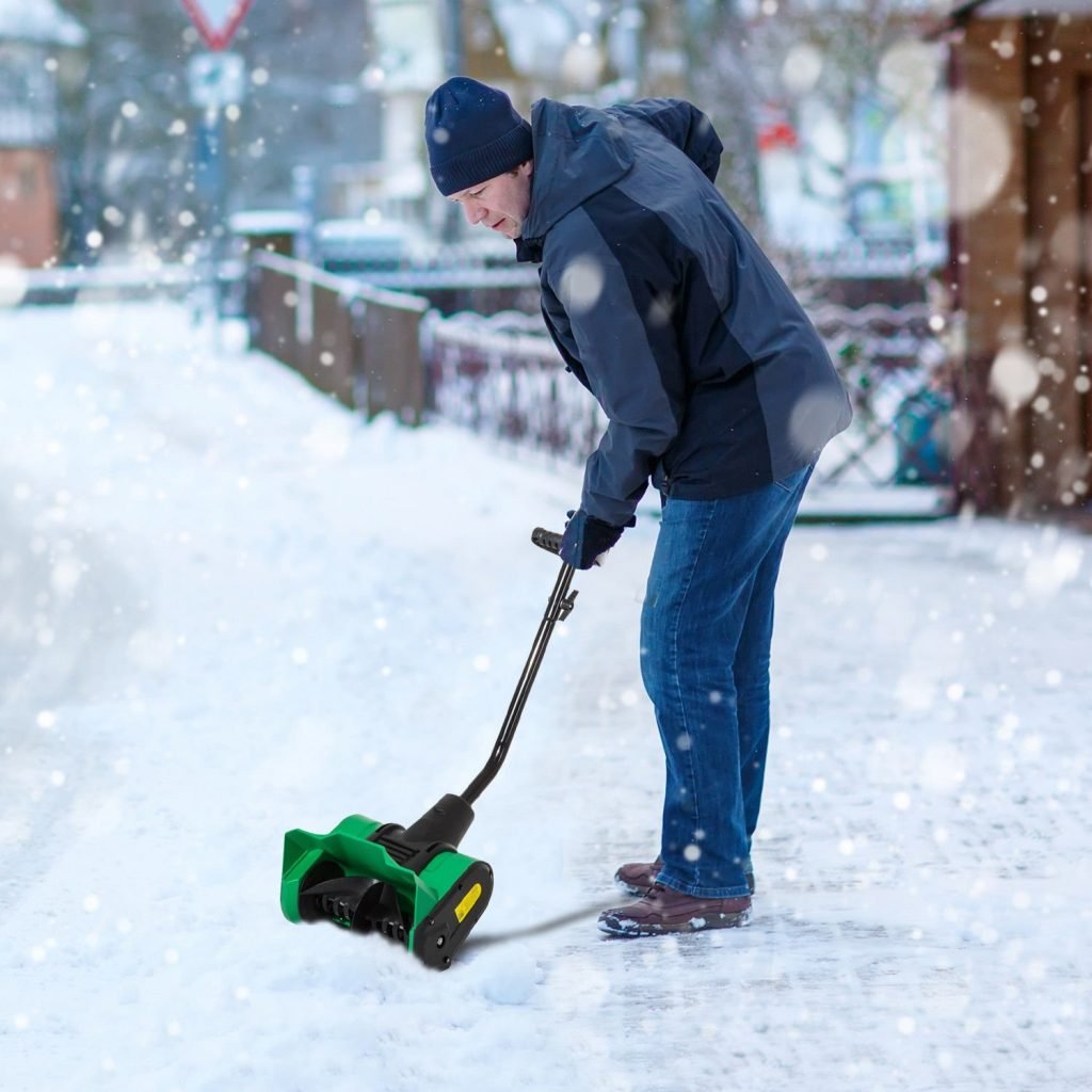 New MTN-G 12 inch 9 Amp Electric Powered Snow Thrower Yard Power Shovel w Wheels