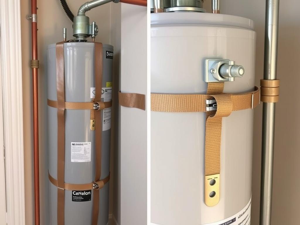 Proper earthquake strapping on water heater in Santa Ana